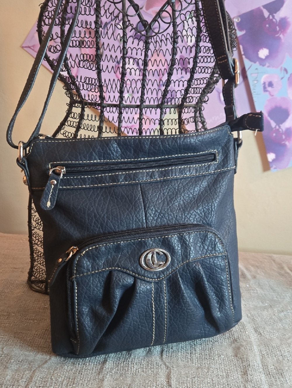 Classic Navy Crossbody Shoulder Bag - Everyday Women's Purse
